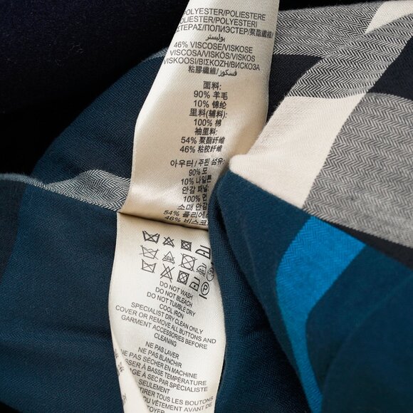 Burberry Brit Navy Wool-Blend Double-Breasted Peacoat - Picture 13 of 15